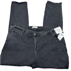 Abercrombie‎ & Fitch Womens 36/22L Plus Ultra High Rise 90s Straight Black Denim
